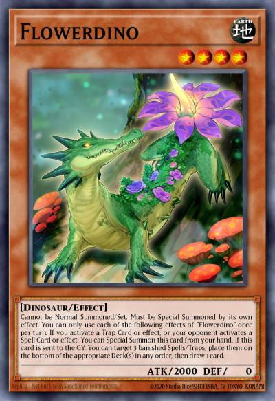 Flowerdino Common BACH-EN082 Battle of Chaos Yugioh card
