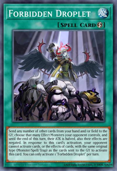Forbidden Droplet Prismatic Secret Rare MP22-EN254 2022 Tin of the Pharaohs Gods Yugioh card