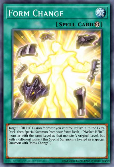 Form Change Common SDHS-EN020 HERO Strike Structure Deck Yugioh card
