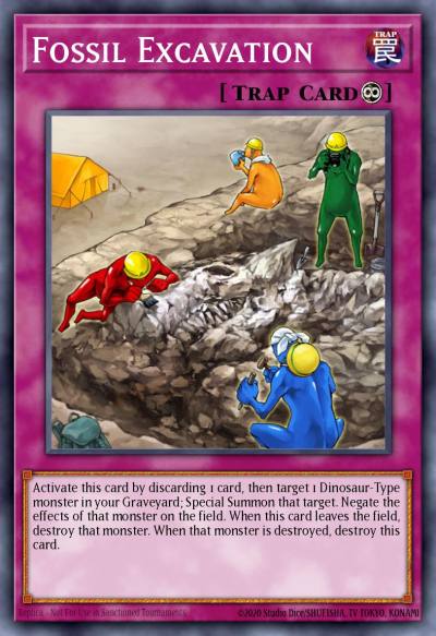 Fossil Excavation Common SR04-EN032 Dinosmashers Fury Structure Deck Yugioh card
