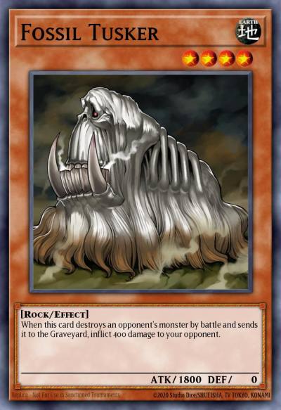 Fossil Tusker Rare TAEV-EN086 Tactical Evolution Yugioh card