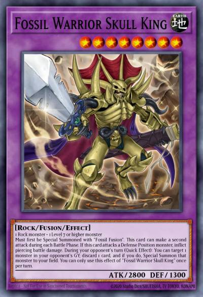 Fossil Warrior Skull King Secret Rare BLAR-EN006 Battles of Legend Armageddon Yugioh card