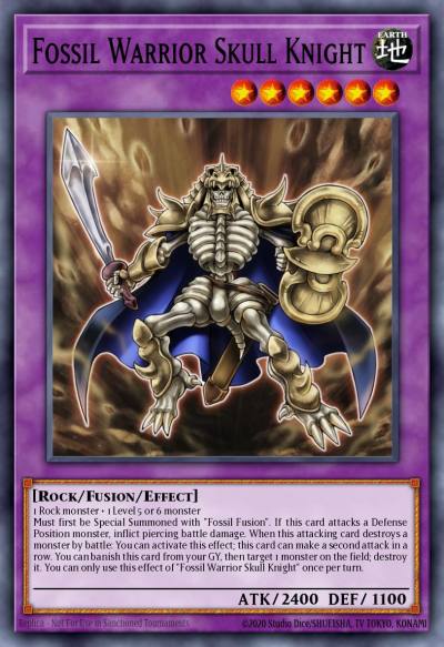 Fossil Warrior Skull Knight Secret Rare BLAR-EN007 Battles of Legend Armageddon Yugioh card