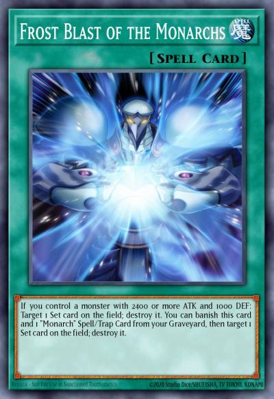 Frost Blast of the Monarchs Gold Secret Rare PGL3-EN012 Premium Gold Infinite Gold Yugioh card