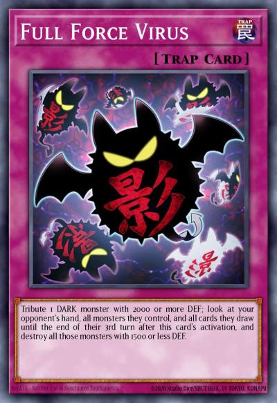 Full Force Virus Secret Rare MP17-EN228 2017 Mega-Tin Mega Pack Yugioh card