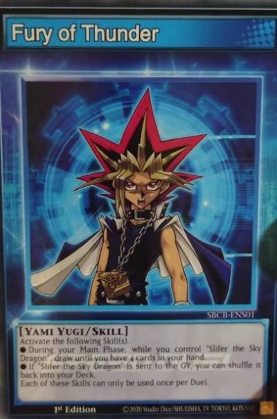 Fury of Thunder Common SBCB-ENS01 Speed Duel Battle City Box Yugioh card