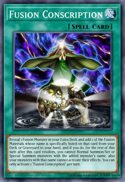 Fusion Conscription Rare MP16-EN024 2016 Mega-Tin Mega Pack Yugioh card