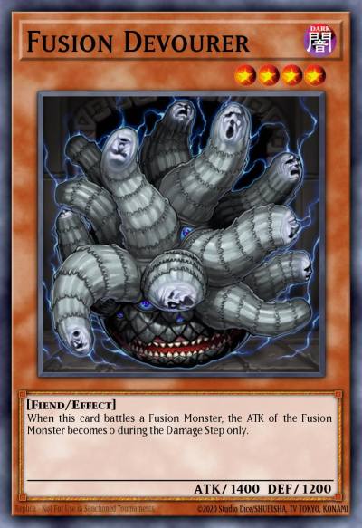 Fusion Devourer Rare STON-EN020 Strike of Neos Yugioh card