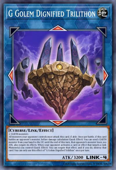 G Golem Dignified Trilithon Secret Rare BLCR-EN045 Battles of Legend Crystal Revenge Yugioh card
