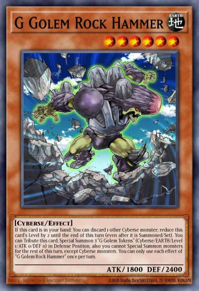 G Golem Rock Hammer Ultra Rare BLCR-EN040 Battles of Legend Crystal Revenge Yugioh card
