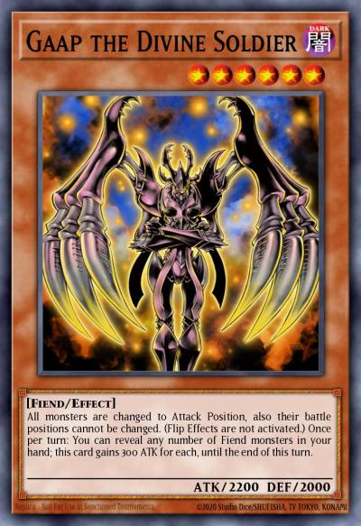 Gaap the Divine Soldier Rare ANPR-EN096 Ancient Prophecy Yugioh card