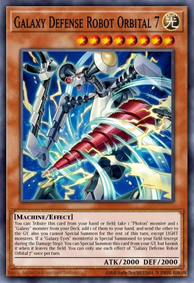 Galaxy Defense Robot Orbital 7 Grand Master Rare MAMS-EN012 Magnificent Maestros Yugioh card