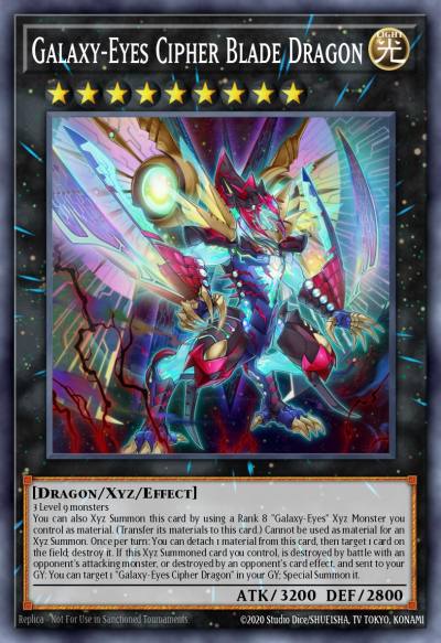 Galaxy-Eyes Cipher Blade Dragon Super Rare EXFO-ENSE4 Extreme Force Special Edition Yugioh card