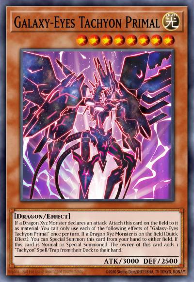 Galaxy-Eyes Tachyon Primal Collector's Rare MZTM-EN011 Maze of the Master Yugioh card