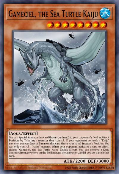 Gameciel the Sea Turtle Kaiju Rare MP16-EN164 2016 Mega-Tin Mega Pack Yugioh card