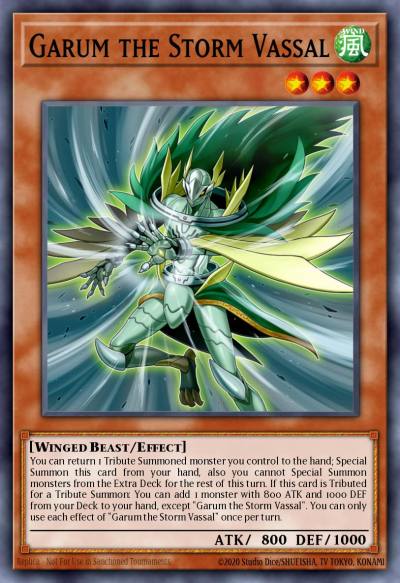 Garum the Storm Vassal Common SR01-EN015 Emperor of Darkness Structure Deck Yugioh card