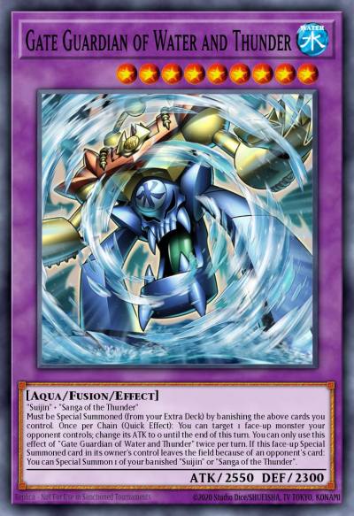 Gate Guardian of Water and Thunder Super Rare MAZE-EN006 Maze of Memories Yugioh card
