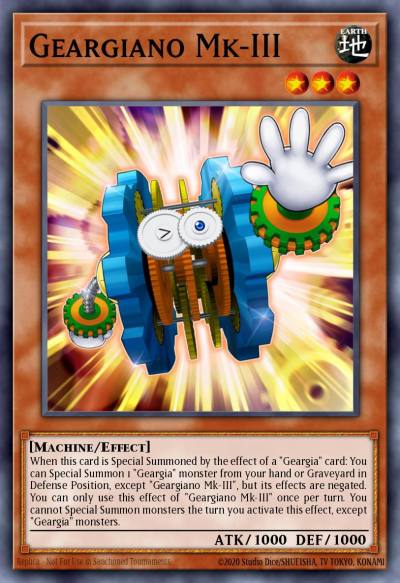 Geargiano Mk-III Super Rare SDGR-EN001 Geargia Rampage Structure Deck Yugioh card