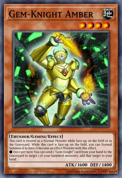 Gem-Knight Amber Duel Terminal Normal Parallel Rare DT06-EN069 Duel Terminal 6b Yugioh card