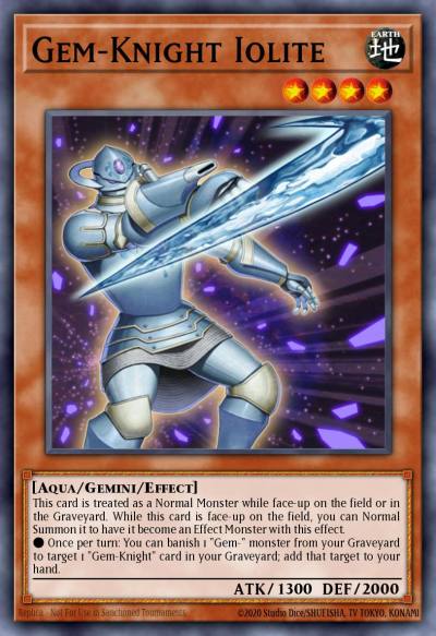 Gem-Knight Iolite Duel Terminal Normal Parallel Rare DT06-EN068 Duel Terminal 6b Yugioh card