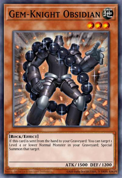 Gem-Knight Obsidian Common AP08-EN020 Astral Pack Eight Yugioh card