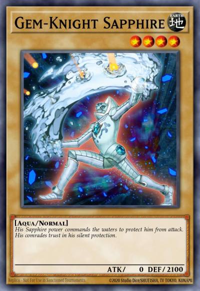 Gem-Knight Sapphire Duel Terminal Normal Parallel Rare DT05-EN017 Duel Terminal 5a Yugioh card