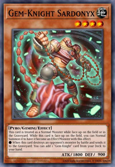 Gem-Knight Sardonyx Duel Terminal Normal Parallel Rare DT07-EN014 Duel Terminal 7a Yugioh card