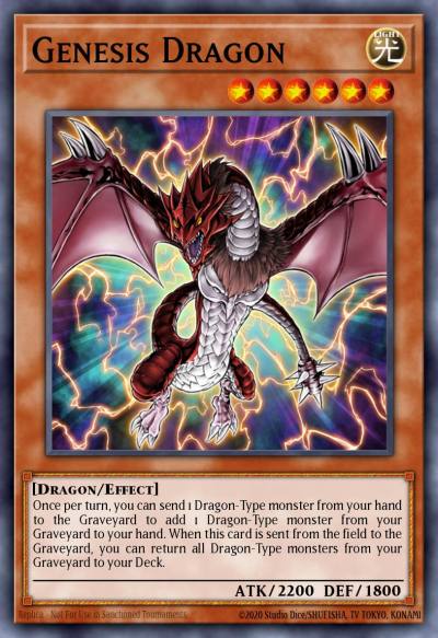 Genesis Dragon Common GLD4-EN028 Gold Series 4 Pyramids Edition Yugioh card