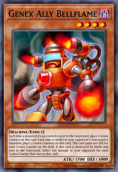 Genex Ally Bellflame Rare BP03-EN082 Battle Pack 3 Monster League Yugioh card