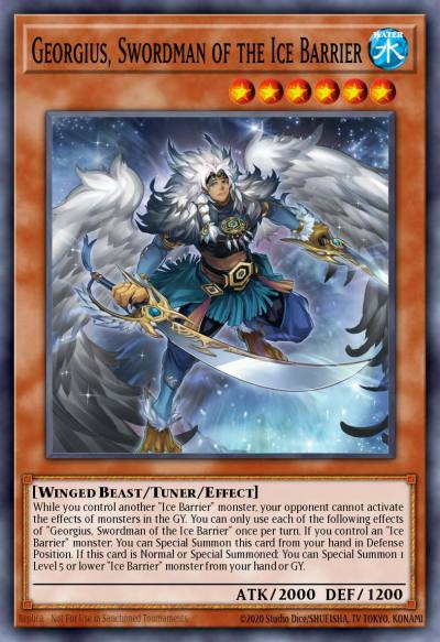 Georgius Swordman of the Ice Barrier Secret Rare BLTR-EN006 Battles of Legend Terminal Revenge Yugioh card