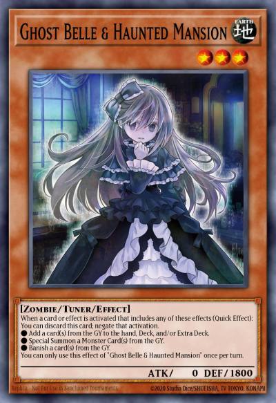Ghost Belle and Haunted Mansion Prismatic Secret Rare MP22-EN258 2022 Tin of the Pharaohs Gods Yugioh card