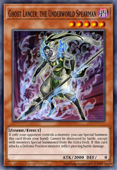 Ghost Lancer the Underworld Spearman Ultra Rare BLMR-EN023 Battles of Legend Monstrous Revenge Yugioh card