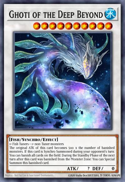 Ghoti of the Deep Beyond Secret Rare POTE-EN000 Power of the Elements Yugioh card
