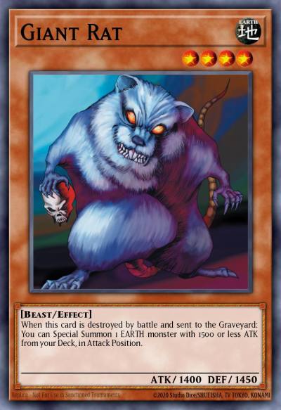Giant Rat Rare DB1-EN045 Dark Beginning 1 Yugioh card