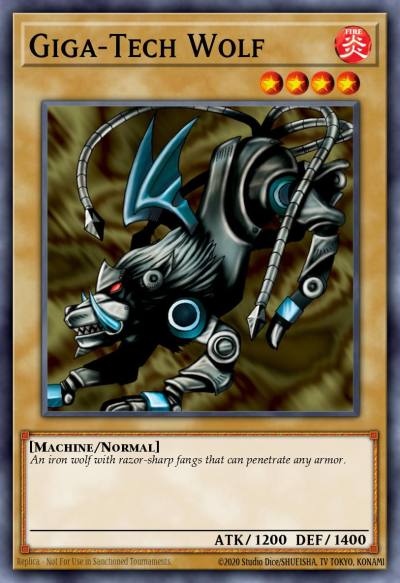 Giga-Tech Wolf Common MRD-096 Metal Raiders Yugioh card