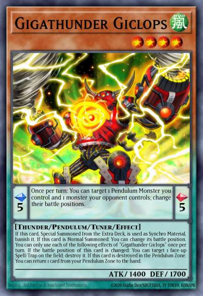 Gigathunder Giclops Common BLVO-EN032 Blazing Vortex Yugioh card