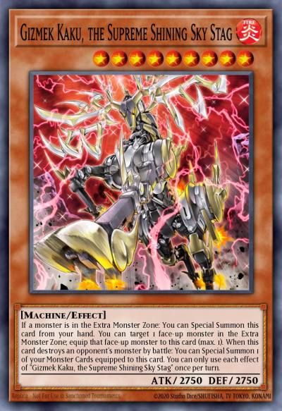 Gizmek Kaku the Supreme Shining Sky Stag Ultra Rare MP21-EN007 2021 Tin of Ancient Battles Yugioh card