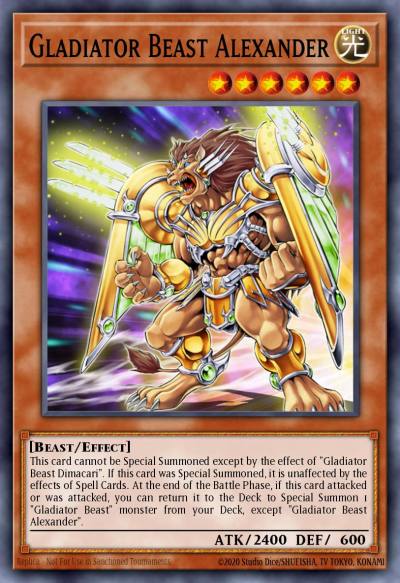 Gladiator Beast Alexander Super Rare GLAS-EN017 Gladiators Assault Yugioh card