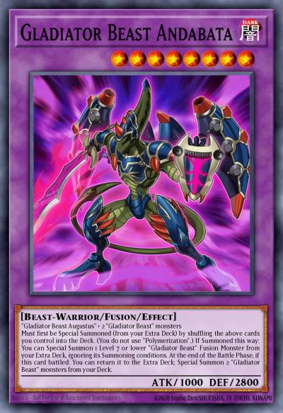 Gladiator Beast Andabata Ultra Rare BLLR-EN022 Battles of Legend Lights Revenge Yugioh card