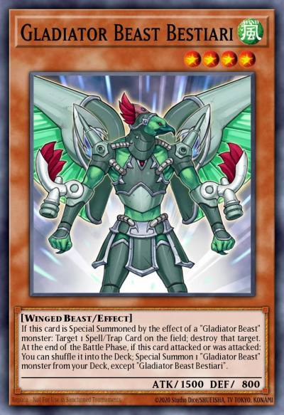 Gladiator Beast Bestiari Common AP07-EN018 Astral Pack Seven Yugioh card