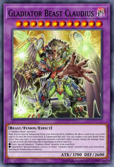 Gladiator Beast Claudius Super Rare SUDA-EN038 Supreme Darkness Yugioh card