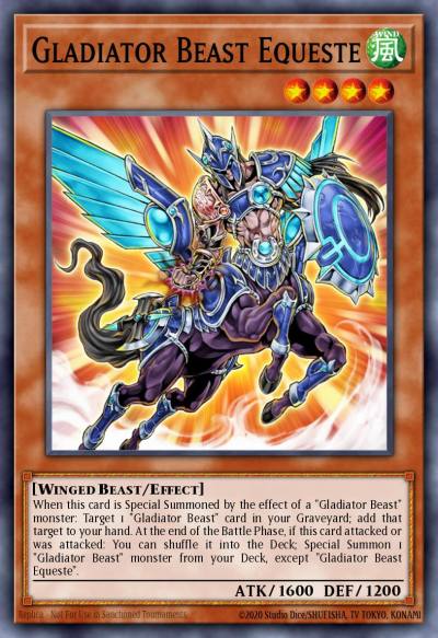 Gladiator Beast Equeste Secret Rare LCGX-EN251 Legendary Collection 2 The Duel Academy Years Mega Pack Yugioh card