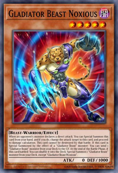 Gladiator Beast Noxious Secret Rare BLLR-EN021 Battles of Legend Lights Revenge Yugioh card