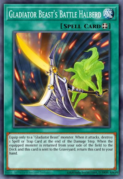 Gladiator Beasts Battle Halberd Common GLAS-EN055 Gladiators Assault Yugioh card