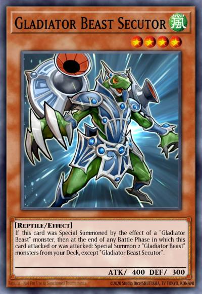 Gladiator Beast Secutor Common GLAS-EN024 Gladiators Assault Yugioh card
