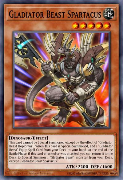 Gladiator Beast Spartacus Rare GLAS-EN018 Gladiators Assault Yugioh card