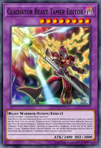 Gladiator Beast Tamer Editor Secret Rare BLLR-EN023 Battles of Legend Lights Revenge Yugioh card