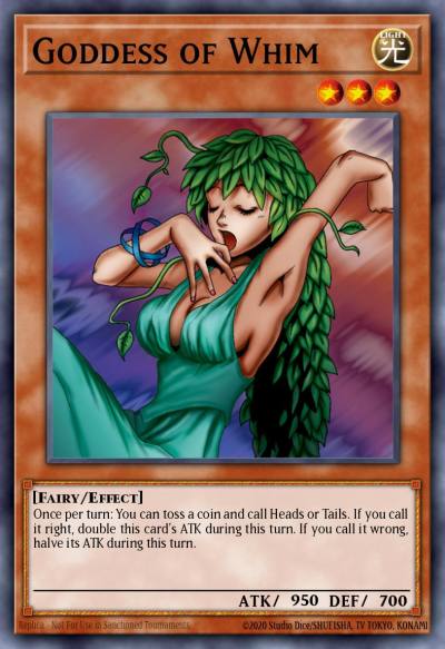 Goddess of Whim Common GLD4-EN008 Gold Series 4 Pyramids Edition Yugioh card