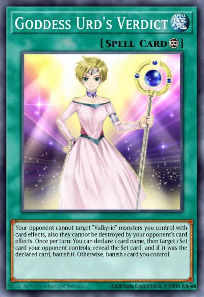 Goddess Urds Verdict Super Rare SHVA-EN010 Shadows in Valhalla Yugioh card