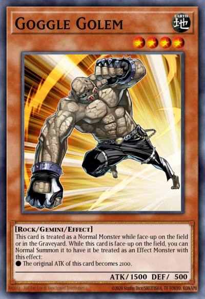 Goggle Golem Common TAEV-EN023 Tactical Evolution Yugioh card